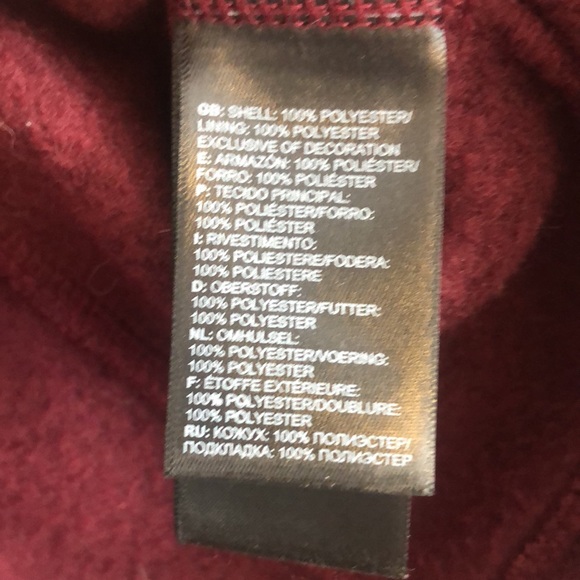 The Northface burgundy sweater knit 1/4 zip pullover - Picture 6 of 7